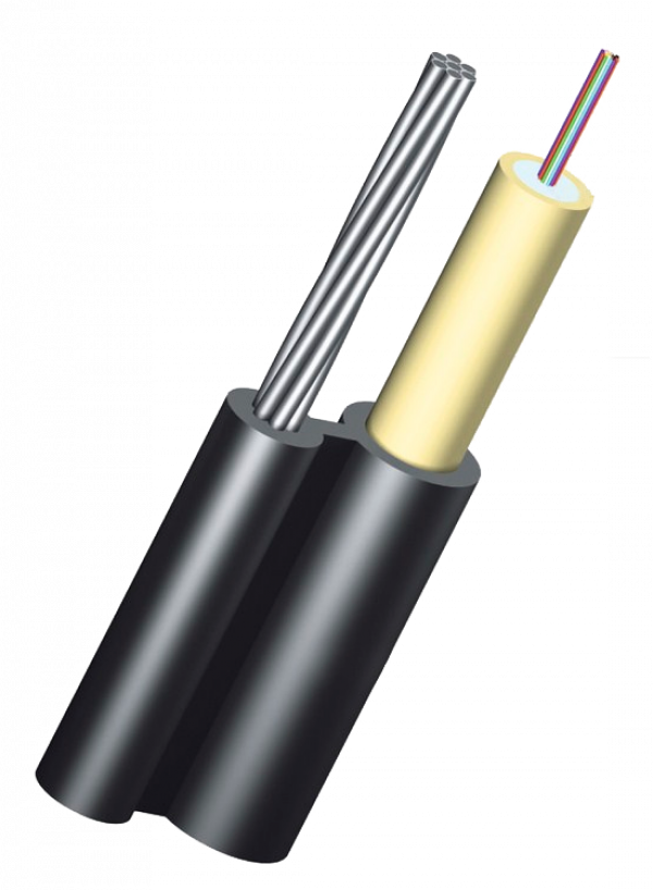 ОКТ...-Т... Подвесной оптический кабель типа "8" с внешним металлическим силовым элементом на основе центральной трубки